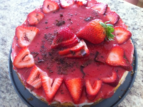 new york cheesecake with strawberry sauce new york cheesecake with strawberry sauce